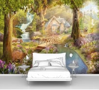 Фотообои "Тропинка в лесу к избушке" 135x100 ШxВ ООО Первое ателье pw94506-1