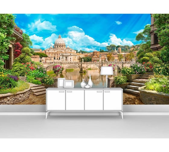 Фотообои город "Набережная с видом на мост" 400x215 ШxВ ООО Первое ателье pw70634-4