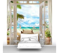 Фотообои "Вид на море с пирсом" 200x200 ШxВ ООО Первое ателье pw70641-2