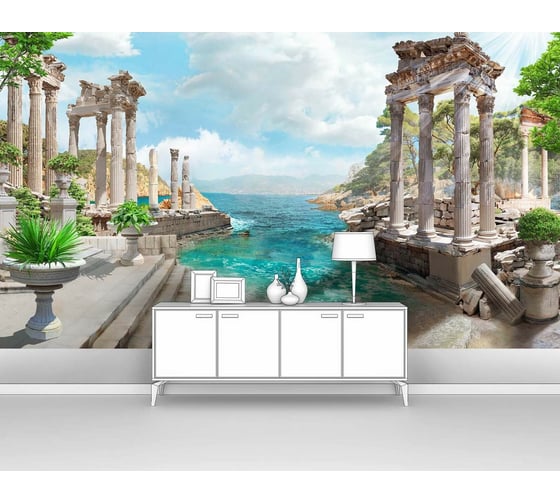 Фотообои "Море, наступающее на античность" 300x170 ШxВ ООО Первое ателье pw70624-3 1