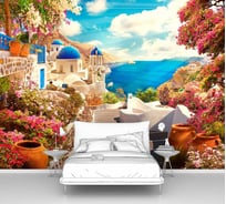 Фотообои море "Лестница в Санторини" 135x100 ШxВ ООО Первое ателье pw70626-1