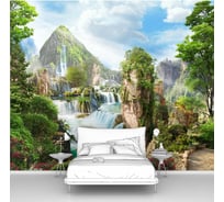 Фотообои горы природа "Каскад водопадов" 300x255 ШxВ ООО Первое ателье pw70604-3