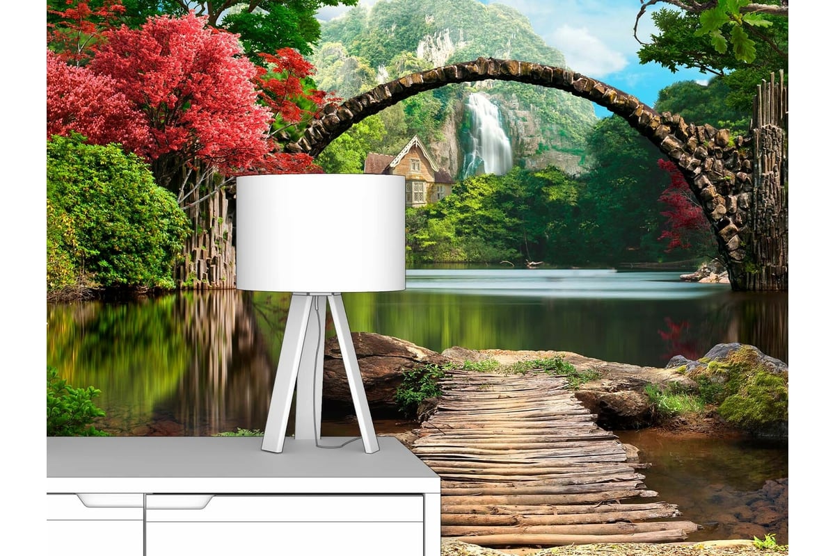 Фотообои природа лес "К реке" 400x265 ШxВ ООО Первое ателье pw70610-4 ...