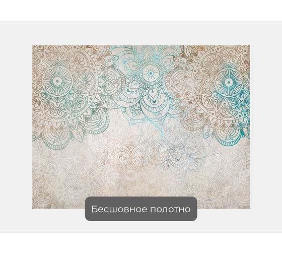Фотообои абстракции "Цветочный круговой орнамент" 135x100 ШxВ ООО Первое ателье pw141384-1