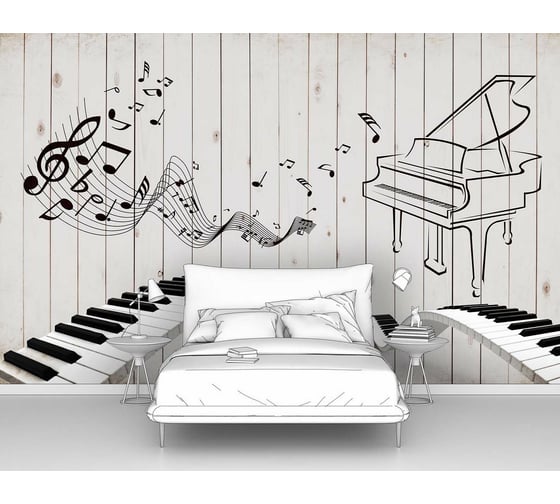 Фотообои "Клавиши на заборе" 200x125 ШxВ ООО Первое ателье pw95054-2