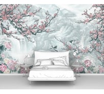 Фотообои природа "Сакура и водопады" 300x205 ШxВ ООО Первое ателье pw94497-3