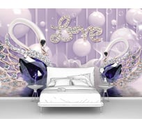 Фотообои "Два лебедя Love" 300x190 ШxВ ООО Первое ателье pw97813-3