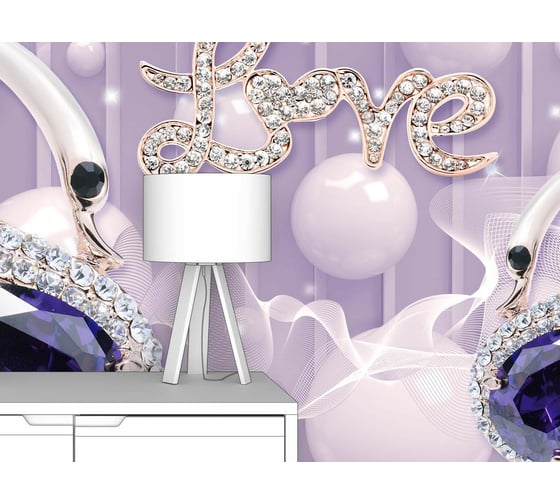 Фотообои "Два лебедя Love" 400x250 ШxВ ООО Первое ателье pw97813-4