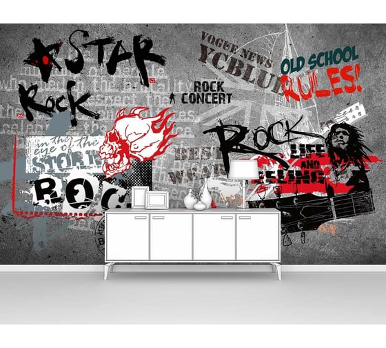Фотообои лофт "Rock стена" 300x190 ШxВ ООО Первое ателье pw95056-3