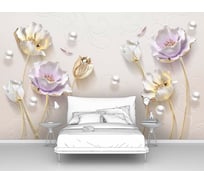 Фотообои 3d цветы "Лотосы и жемчуг" 300x190 ШxВ ООО Первое ателье pw135981-3