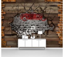 Фотообои машина "Панорама с двумя ретро автомобилями" 200x160 ШxВ ООО Первое ателье pw94958-2