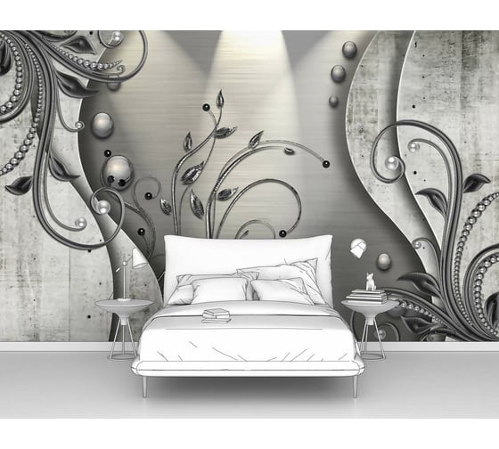 Фотообои 3d абстракции "Украшения завитками" 400x250 ШxВ ООО Первое ателье pw96152-4 1