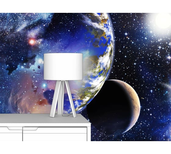 Фотообои космос "Земля движется в пространстве" 400x250 ШxВ ООО Первое ателье pw94999-4