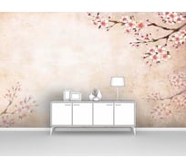 Фотообои сакура "Фреска с сакурой" 160x100 ШxВ ООО Первое ателье pw95330-1