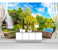 Фотообои природа "Веранда над озером" 300x190 ШxВ ООО Первое ателье pw136041-3