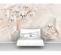 Фотообои абстракции "Атласные ленты со стразами" 200x125 ШxВ ООО Первое ателье pw135980-2