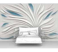 Фотообои 3d цветы "Гипсовый цветок с волнистыми лепестками" 400x250 ШxВ ООО Первое ателье pw140148-4