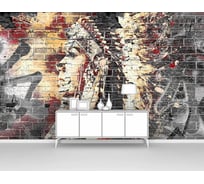 Фотообои "Девушка-индеец. Граффити" 400x250 ШxВ ООО Первое ателье pw139304-4