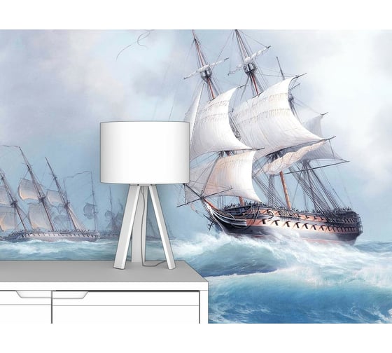 Фотообои море "Парусники в открытом море" 400x250 ШxВ ООО Первое ателье pw94966-4