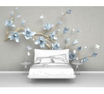 Фотообои цветы "Голубая магнолия на ветке" 300x190 ШxВ ООО Первое ателье pw147379-3