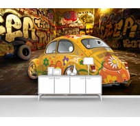 Фотообои машина "Легендарный Жук граффити" 160x100 ШxВ ООО Первое ателье pw94962-1