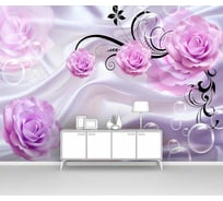 Фотообои абстракции цветы "Розы на атласе" 400x285 ШxВ ООО Первое ателье pw95347-4