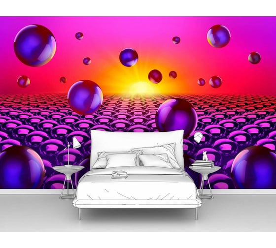 Фотообои 3d абстракции "Яркие шары" 160x100 ШxВ ООО Первое ателье pw94448-1