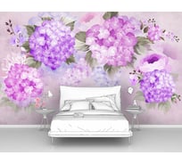Фотообои цветы "Композиция из фиолетовых бутонов" 160x100 ШxВ ООО Первое ателье pw95738-1