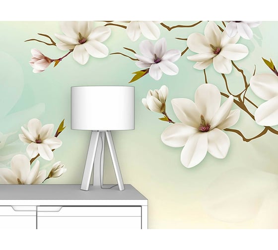 Фотообои цветы "Ветка магнолии" 400x250 ШxВ ООО Первое ателье pw95886-4