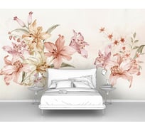 Фотообои цветы "Акварель. Нежные лилии" 400x250 ШxВ ООО Первое ателье pw95756-4