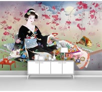 Фотообои Япония "Японка на отдыхе" 300x210 ШxВ ООО Первое ателье pw78713-3