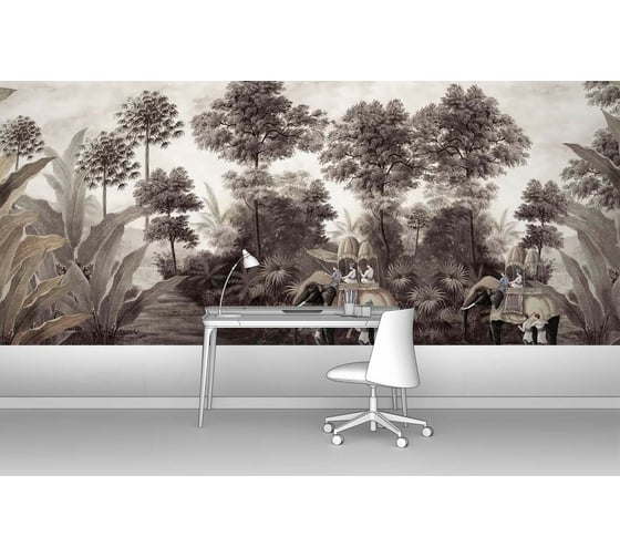 Фотообои "Слоны в лесу" 400x170 ШxВ ООО Первое ателье pw95786-4 1