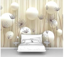 Фотообои 3d абстракции цветы "Шары с цветочными зонтиками" 200x155 ШxВ ООО Первое ателье pw96046-2