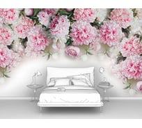 Фотообои цветы "Пионы в верхней части" 400x250 ШxВ ООО Первое ателье pw96023-4