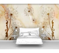 Фотообои цветы мрамор "Одуванчики на фоне мрамора" 160x100 ШxВ ООО Первое ателье pw95752-1