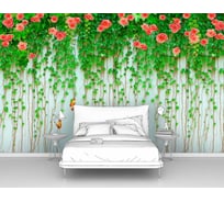 Фотообои "Ползущие растения с цветками" 400x250 ШxВ ООО Первое ателье pw95666-4