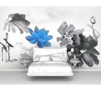 Фотообои цветы "Лотосы нарисованные в китайской технике" 300x190 ШxВ ООО Первое ателье pw96213-3