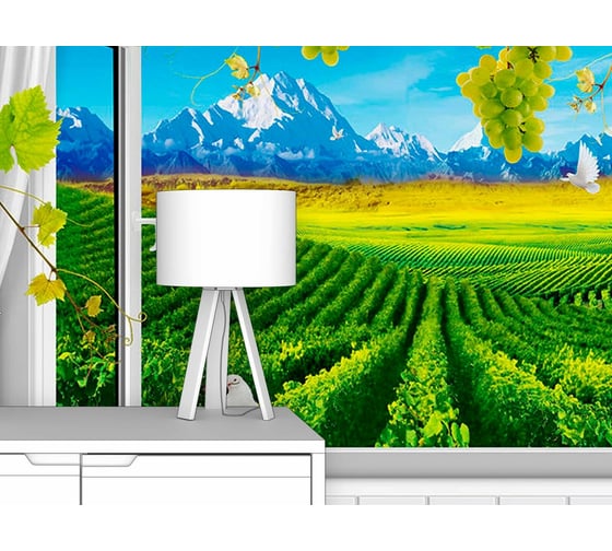 Фотообои природа "Вид из окна на виноградники" 400x250 ШxВ ООО Первое ателье pw96093-4