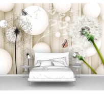 Фотообои 3d абстракции цветы "Одуванчики с шарами" 400x275 ШxВ ООО Первое ателье pw96126-4