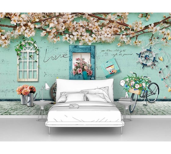 Фотообои "Коллаж. Провинциальные мотивы" 300x180 ШxВ ООО Первое ателье pw96368-3