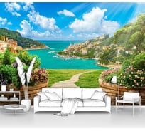 Фотообои "Дорожка между клумбами" 400x285 ШxВ ООО Первое ателье pw141217-4