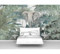 Фотообои джунгли животные "Слон в зарослях" 170x100 ШxВ ООО Первое ателье pw96814-1
