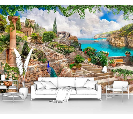 Фотообои "Улица с длинной лестницей" 300x205 ШxВ ООО Первое ателье pw28757-3 1