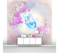 Фотообои небо птицы "Два белых голубя на небе" 200x200 ШxВ ООО Первое ателье pw28871-2