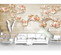 Фотообои цветы "Ваза с цветами на длинных стеблях " 400x240 ШxВ ООО Первое ателье pw73803