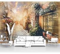 Фотообои город "Яркий закат на узкой улочке в Европе" 400x280 ШxВ ООО Первое ателье pw28496