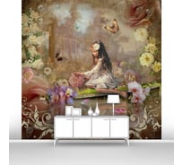 Фотообои "Маленькая девочка в лесу у реки" 300x300 ШxВ ООО Первое ателье pw28872-3