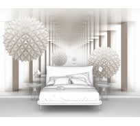 Фотообои 3d абстракции "Шары ежи в тоннеле из колонн" 400x250 ШxВ ООО Первое ателье pw94414-4