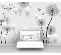 Фотообои 3d абстракции цветы "Колючие одуванчики с шарами" 200x140 ШxВ ООО Первое ателье pw96090-2