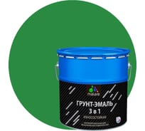 Грунт-Эмаль MALARE 3 в 1 по ржавчине, полуматовая, зеленый, 12 кг 7930085244033
